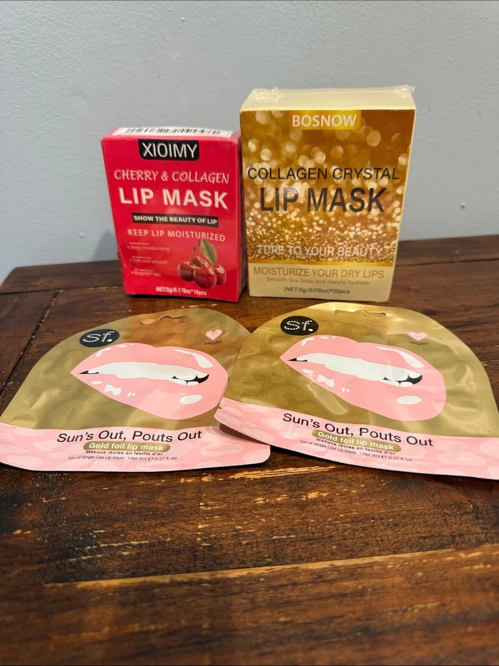Lip Mask Trio Pack - Gold & Pink Hydrating Lip Masks